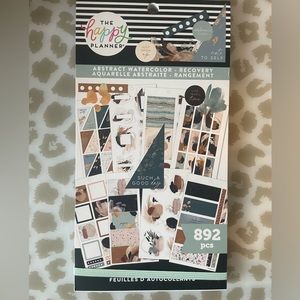 The Happy Planner Abstract Watercolor Recover Sticker Book